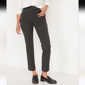 Old Navy High Waisted Pixie Straight Pants, Gray Size 12